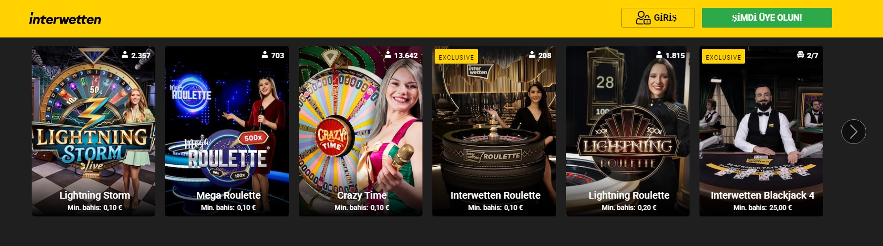 İnterwetten Casino Oyunu